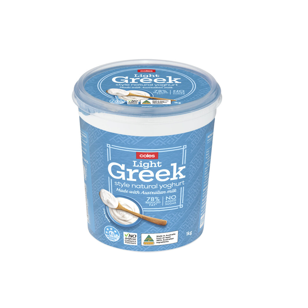 Coles Light Greek Style Yoghurt
