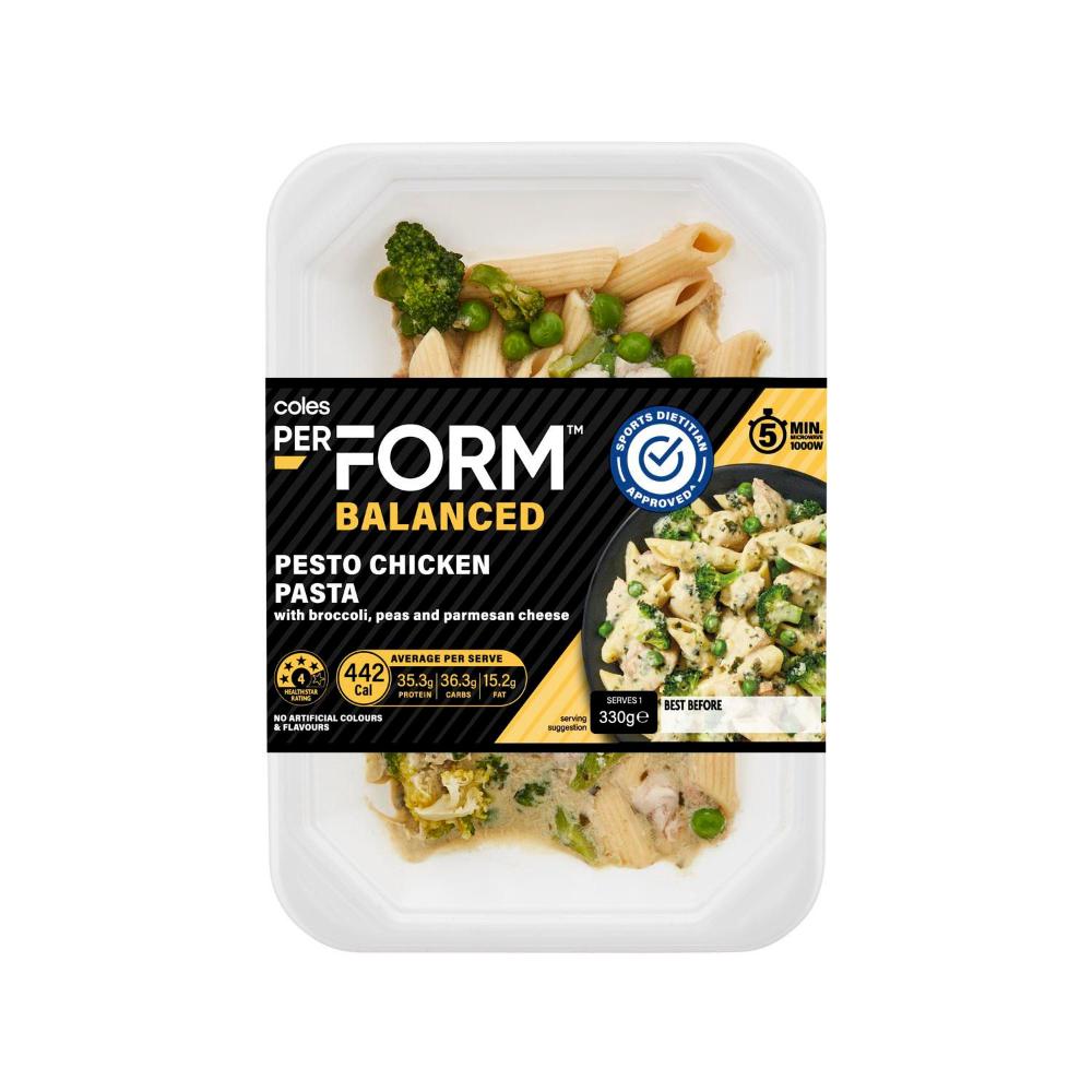 Coles Perform Balanced Pesto Chicken Pasta