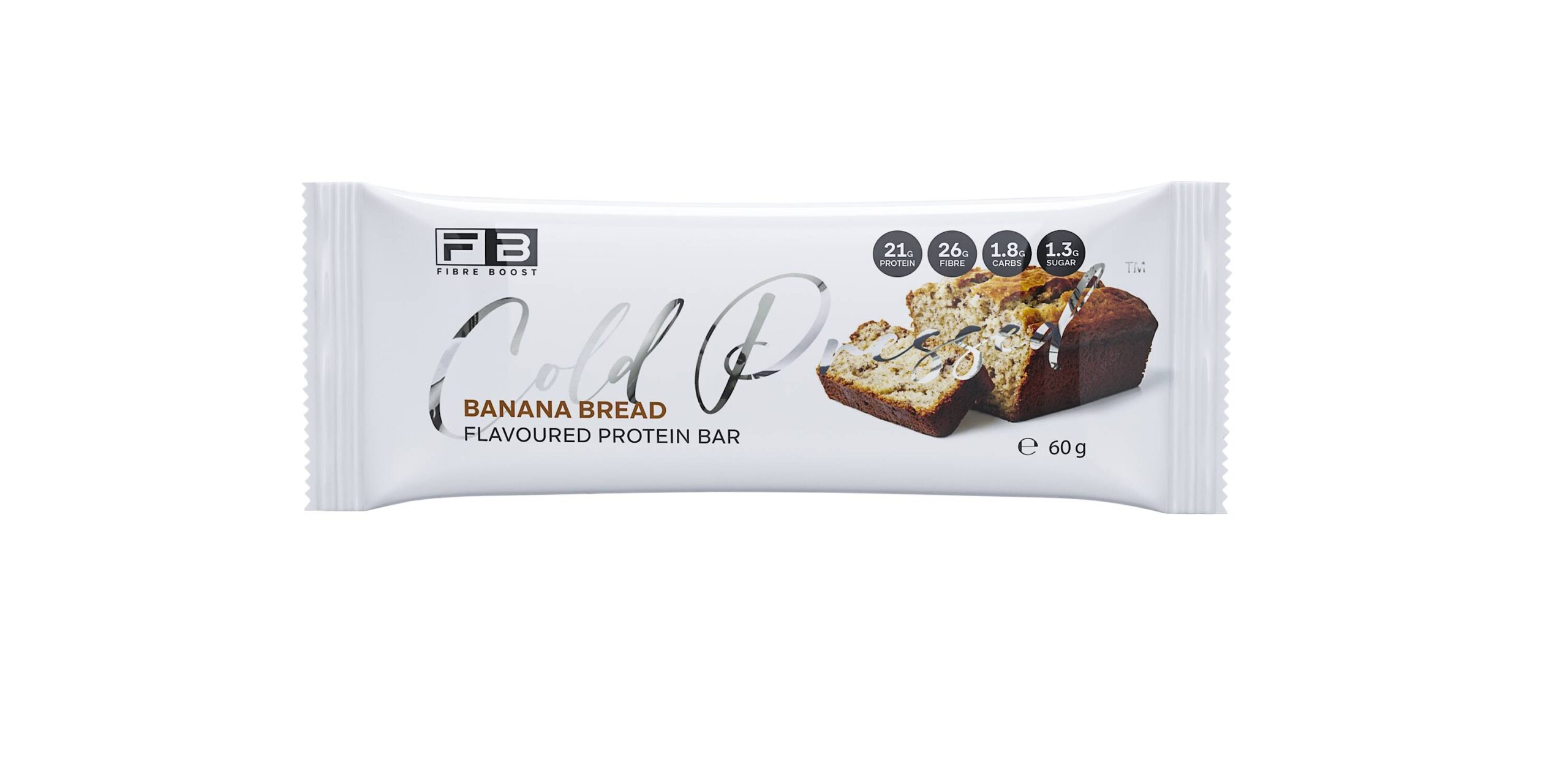 Fibre Boost Raw, Cold Pressed, Flavoured Protein Bar Banana Bread