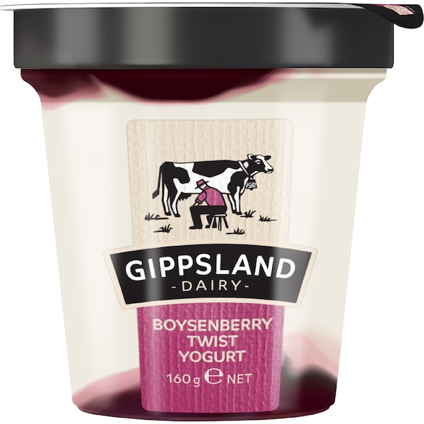 Gippsland Dairy Twist Yoghurt Boysenberry