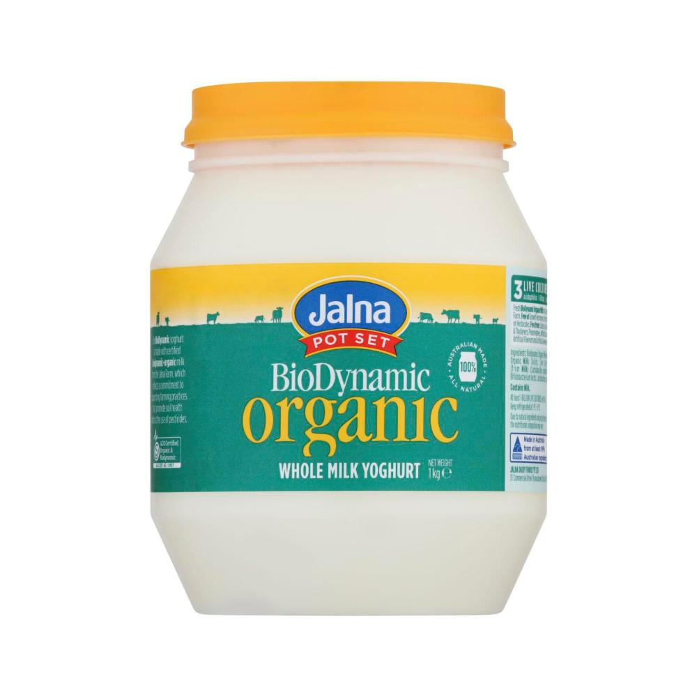 Jalna Organic Biodynamic Dairy Yoghurt Whole Milk