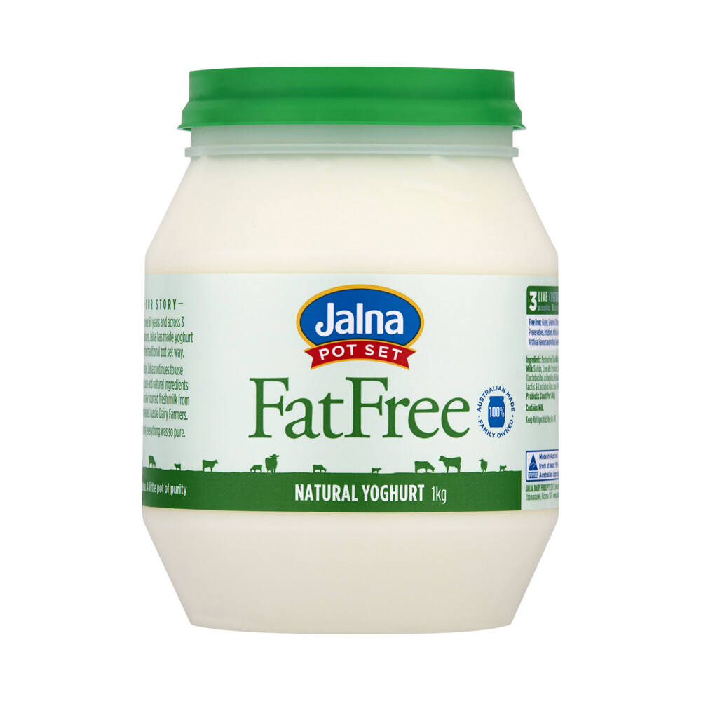Jalna Pot Set Fat Free Natural Yoghurt