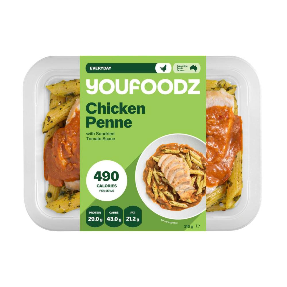 Youfoodz Chicken Penne with Sundried Tomato Sauce