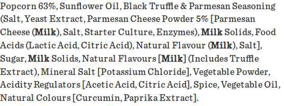 Carman’s Unflavoured ingredients label