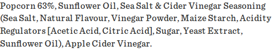 Carman’s Unflavoured ingredients label