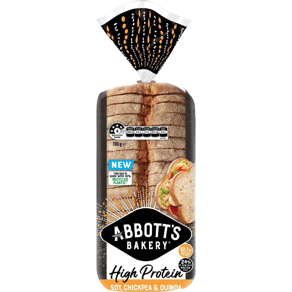 Abbott's Bakery High Protein Soy Chickpea & Quinoa